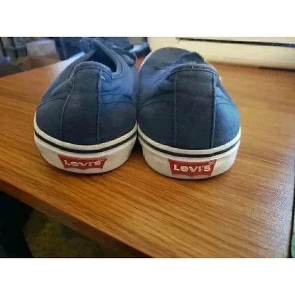 Levi's Comfort Fit Men's Boat Shoes Casual Flat Canvas Upper Navy Size 10.5 A28 - Picture 4 of 6